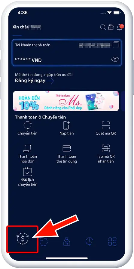 Bước 1 : Tại Trang Chủ >> Chọn Biểu tượng góc trái màn hình